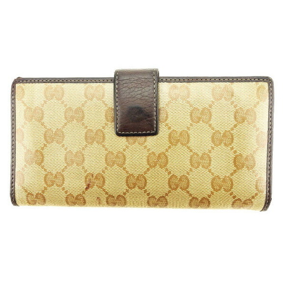 Gucci GG leather long Wallet beige brown - Picture 1 of 6